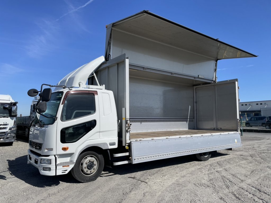 三菱 中型増トンワイド ファイター アルミウィング QKG-FK65FZ