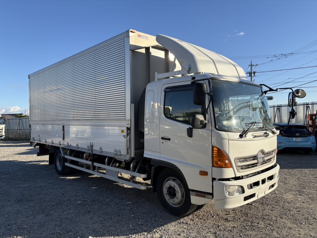 日野 中型増トンワイド レンジャー アルミウィング QKG-FE7JLAG