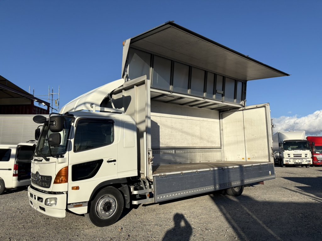 日野 中型増トンワイド レンジャー アルミウィング QKG-FE7JLAG