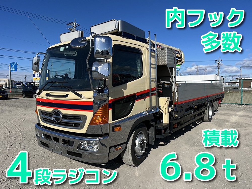 日野 中型増トン標準 レンジャー クレーン４段 QKG-FE7JMAG