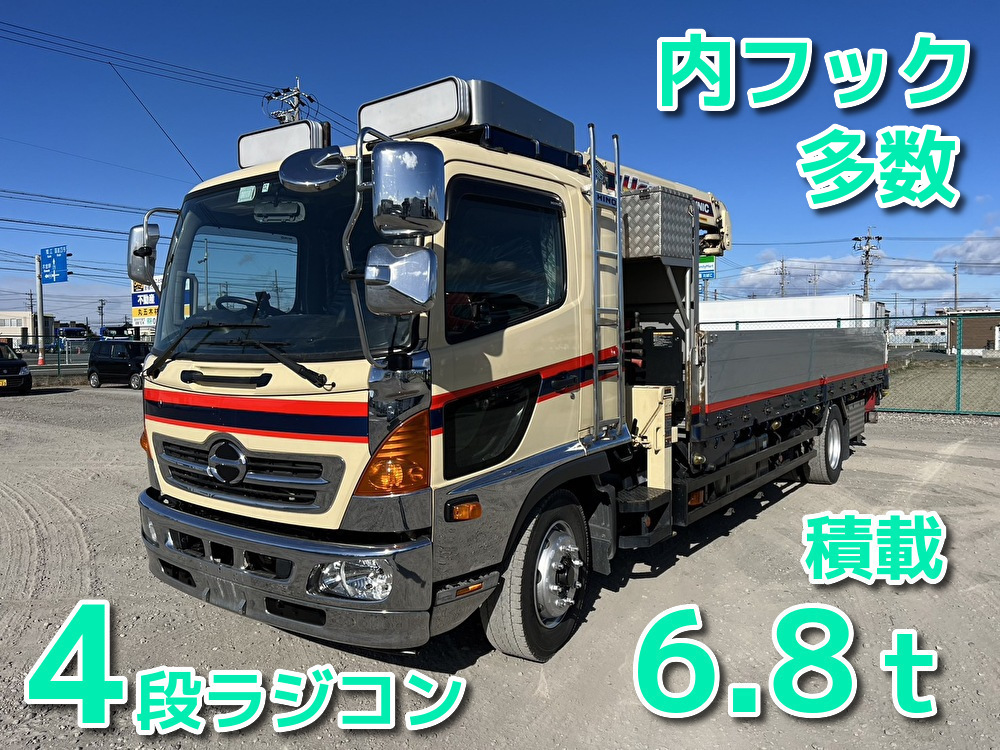 日野 中型増トン標準 レンジャー クレーン４段 QKG-FE7JMAG