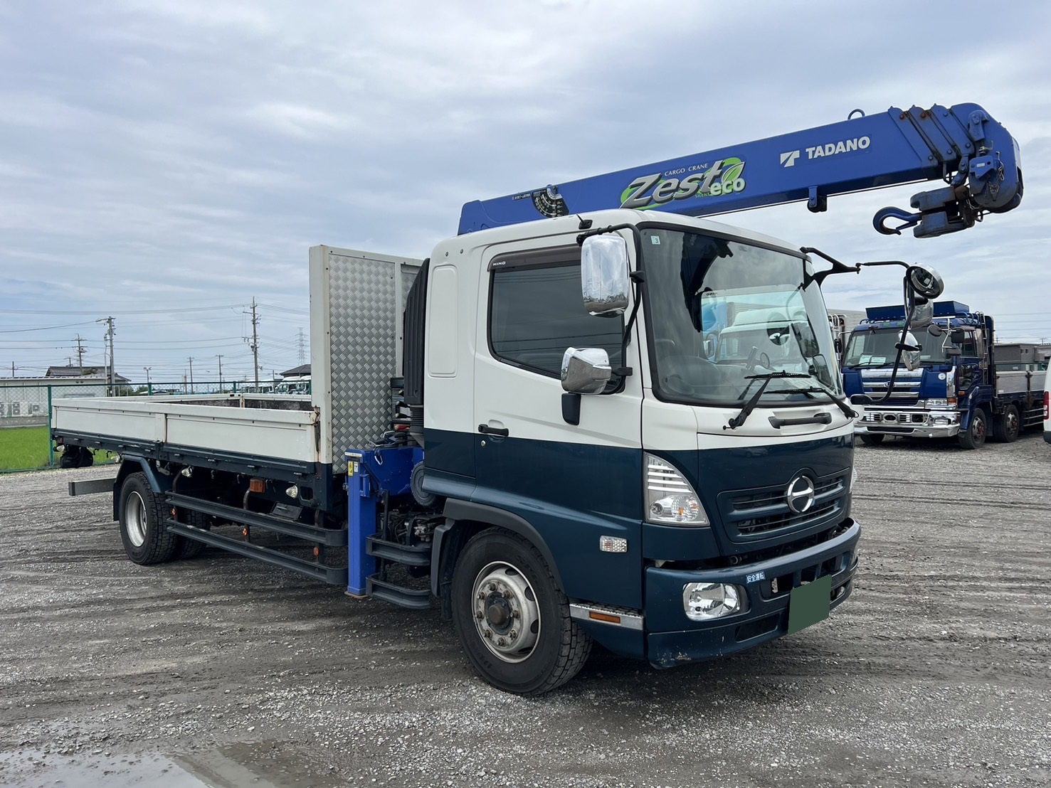 日野 中型増トンワイド レンジャー クレーン４段 QKG-FE7JLAA