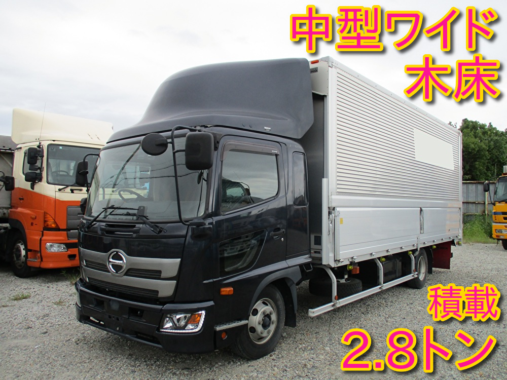 日野 中型ワイド レンジャー アルミウィング 2KG-FD2ABG